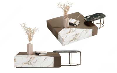 现代茶几3D模型下载